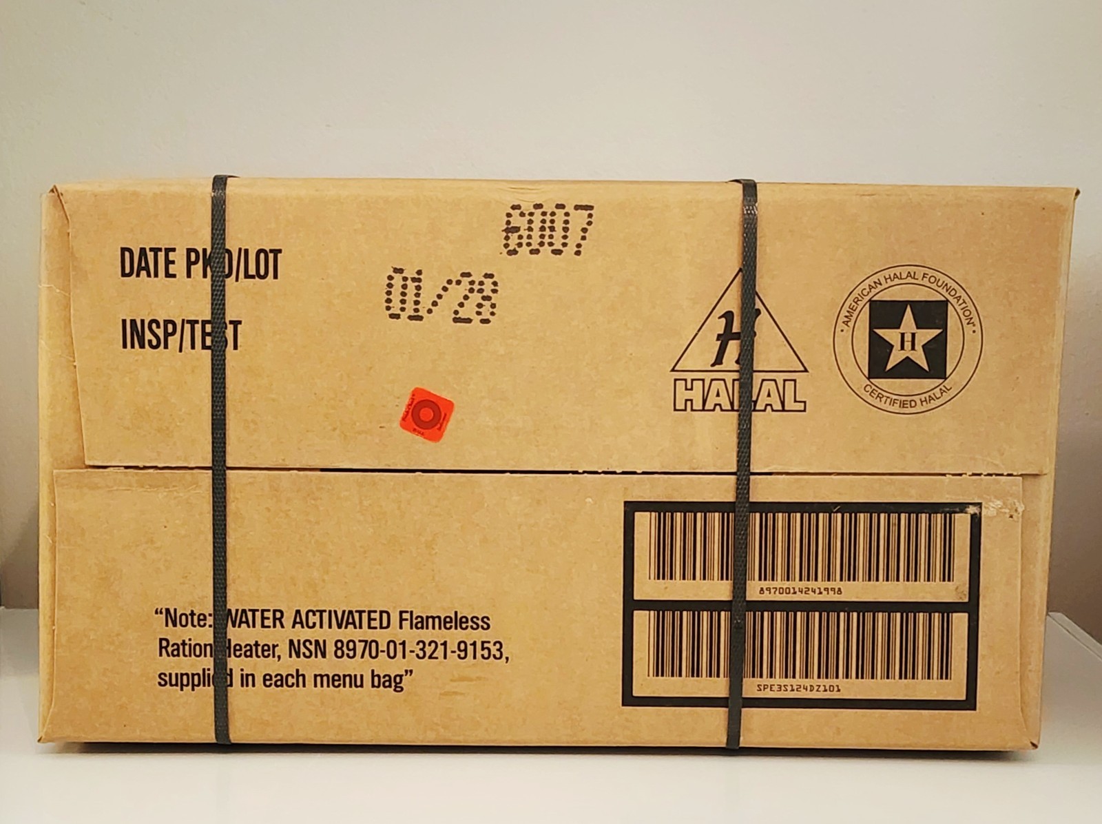 New USGI Military HALAL MRE Case Ready to Eat Meals Inspection 2028