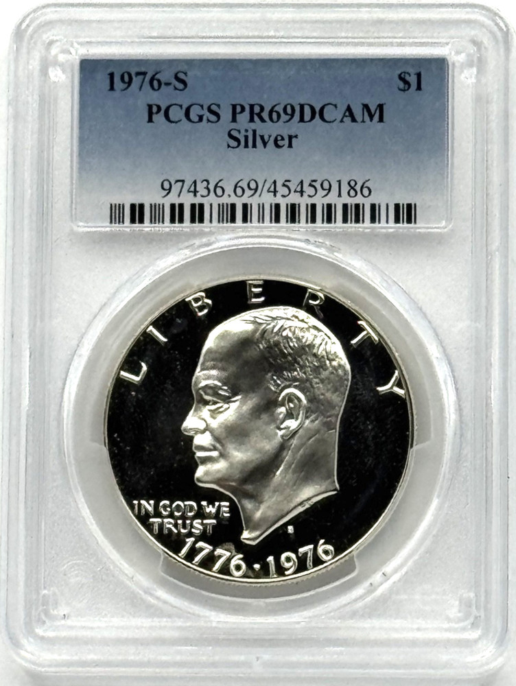 1976-S Eisenhower (Ike) Bicentennial Proof Silver Proof PCGS PR69DCAM