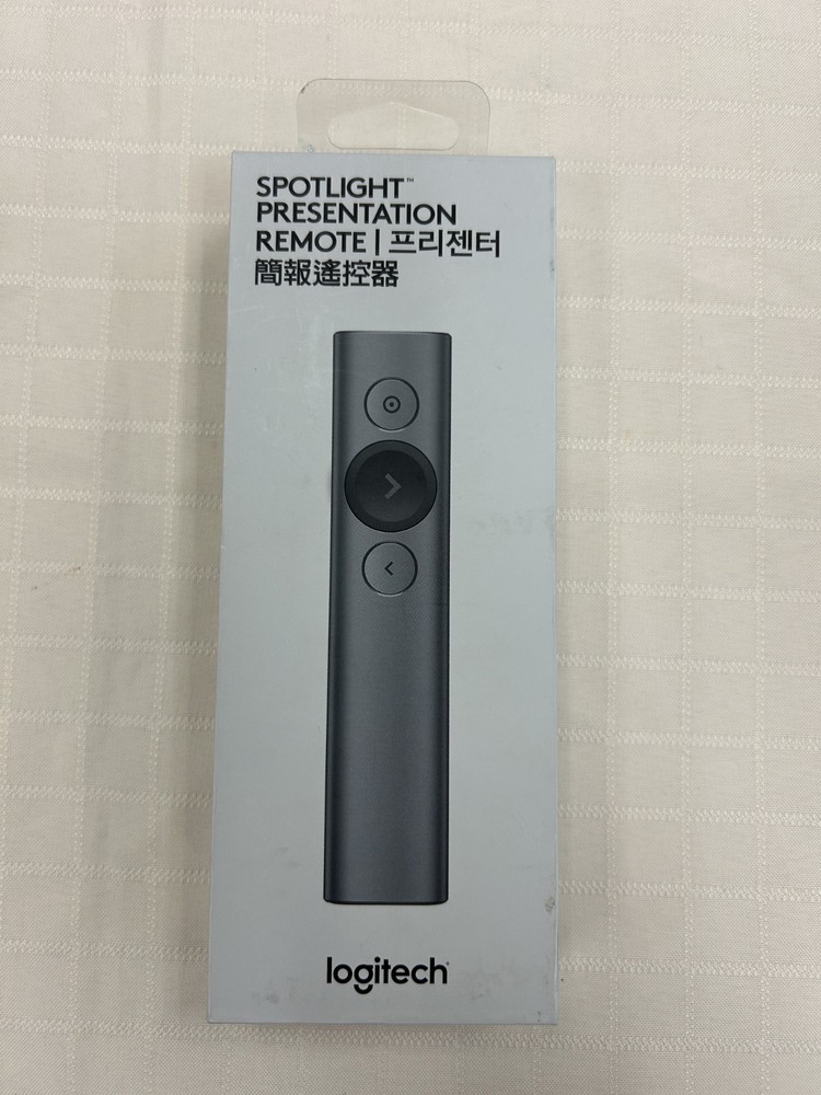Logitech Spotlight Presentation Remote - Universal Presentation Clicker Grey