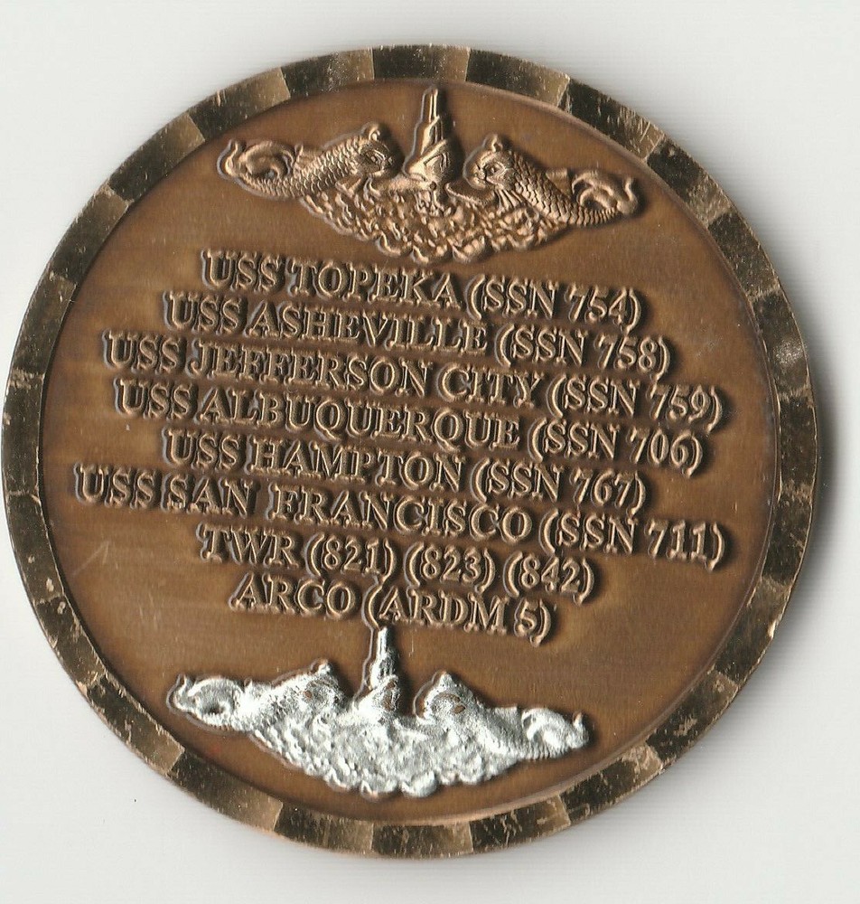 USN COMSUBRON 11 DEFENSOR PACIS Challenge Coin 1.75" DIA BX6