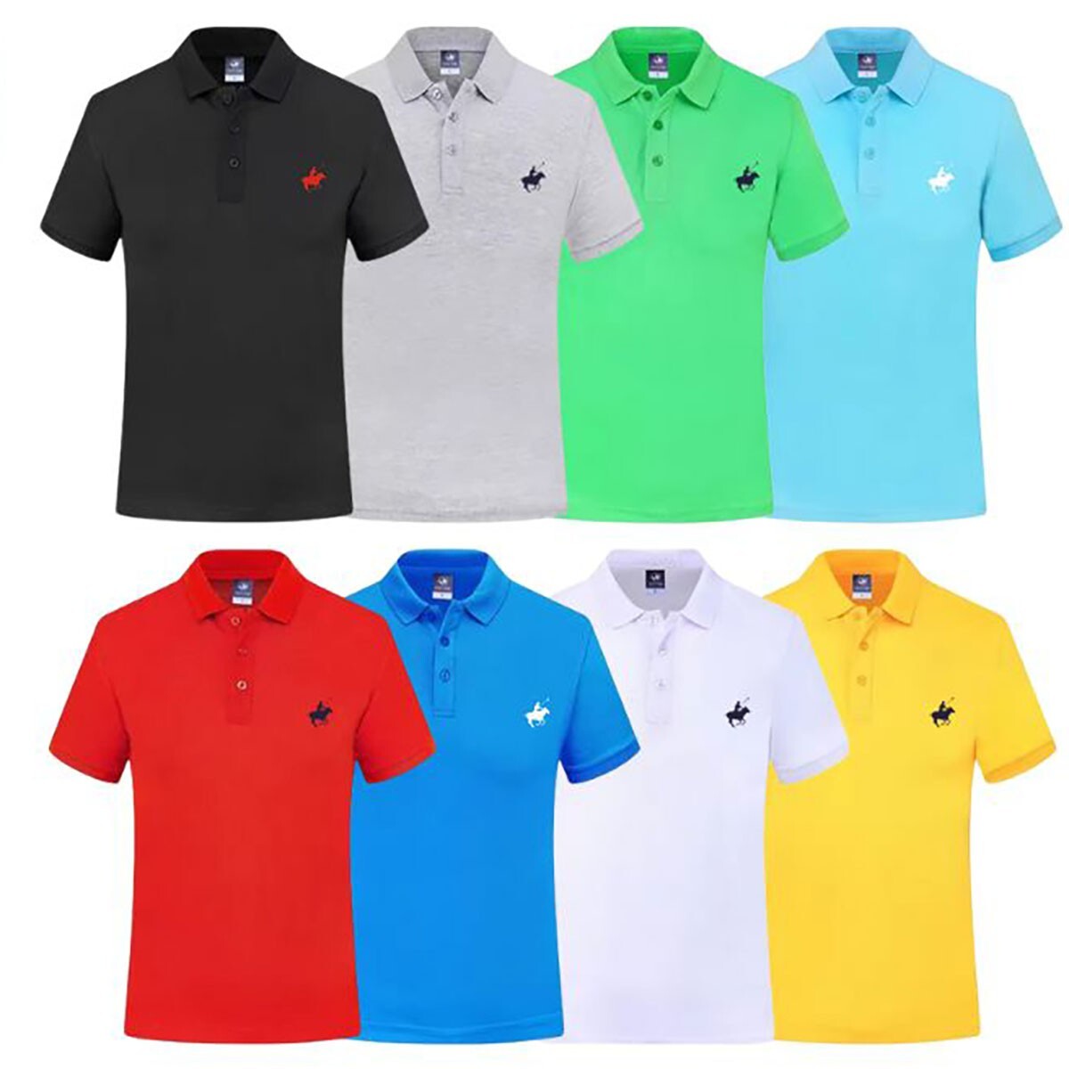 4-Pack Men's Cotton Pique Short Sleeve Polo Shirts, New