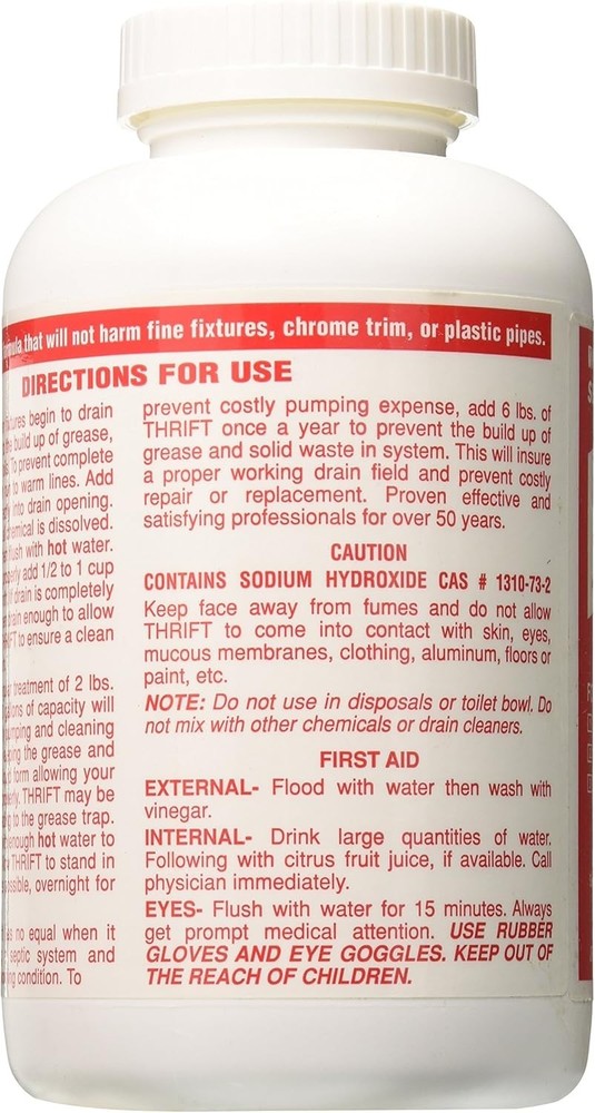 Fast-Acting Drain Cleaner 2lb White