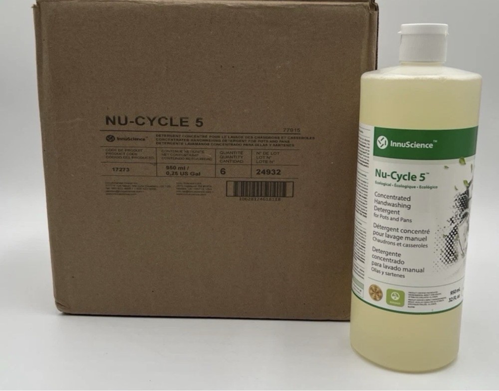 InnuScience Nu-Cycle 5 Eco Dishwashing Liquid Detergent 950ml Biodegradable