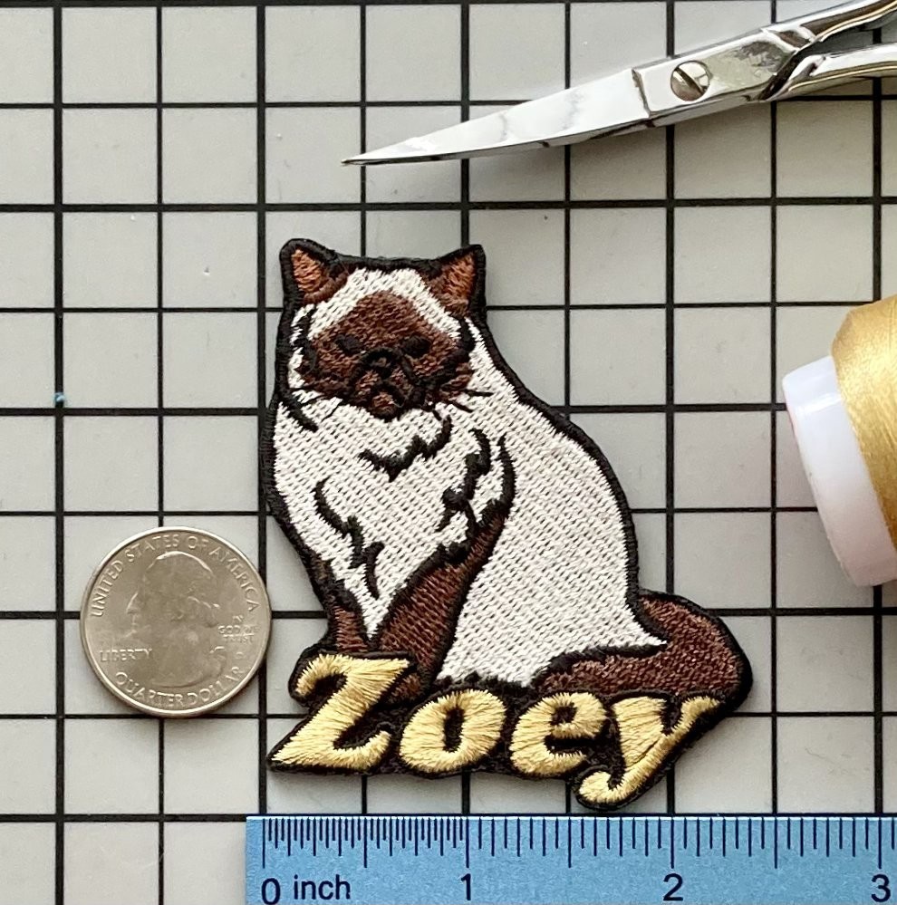 Himalayan Cat Patch Personalized Custom Iron-on Badge
