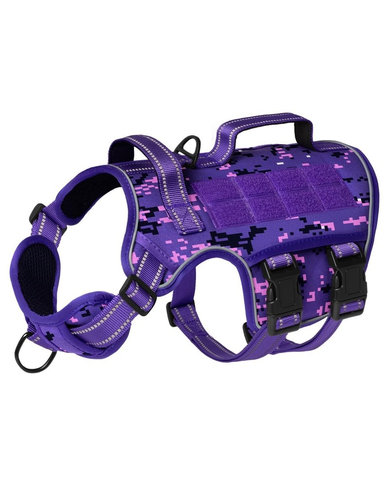 Tactical Dog Harness Medium Sized, Heavy Duty No Pull Dog Harness with Handle...