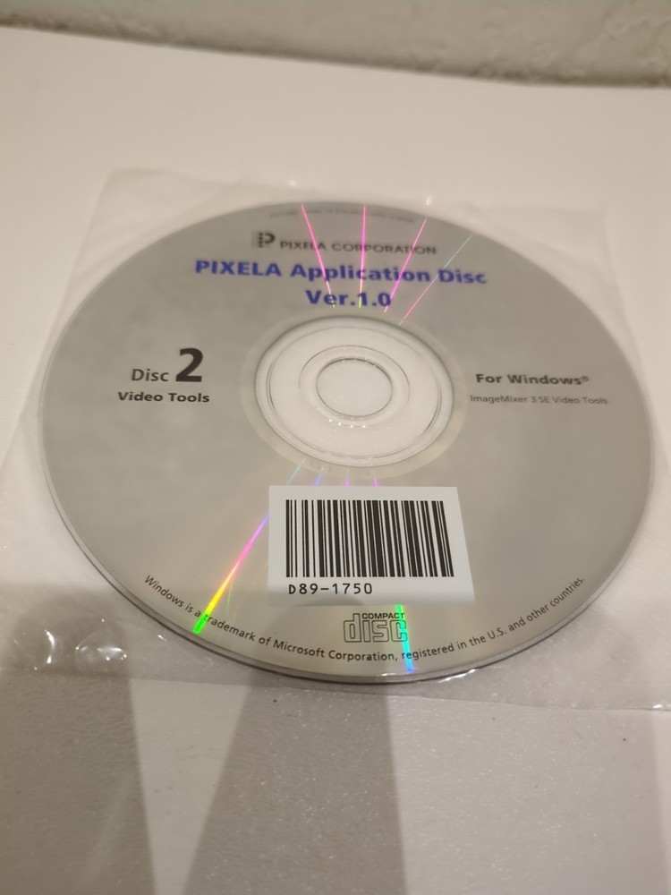 Pixela Application Disc Ver. 1.0 - Disc 1, 2 Video Tools - For Windows
