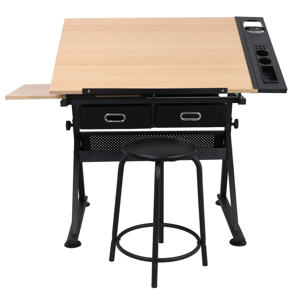 Table 9 Levels Adjustable angle & Stool Arts Crafts Drafting Desk Drawing Indoor