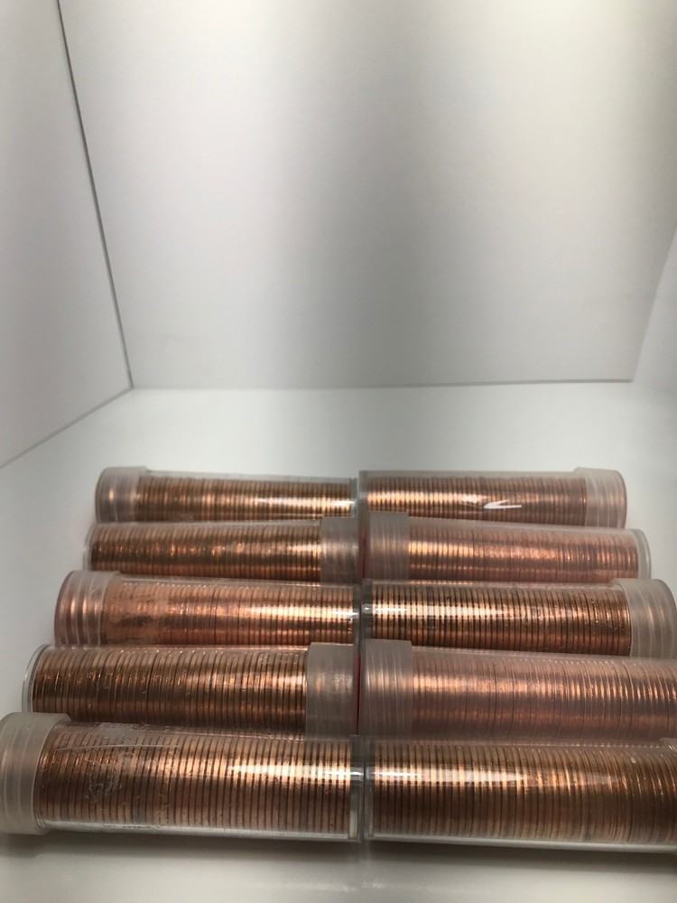 10 rolls 1981 uncirculated cents BU