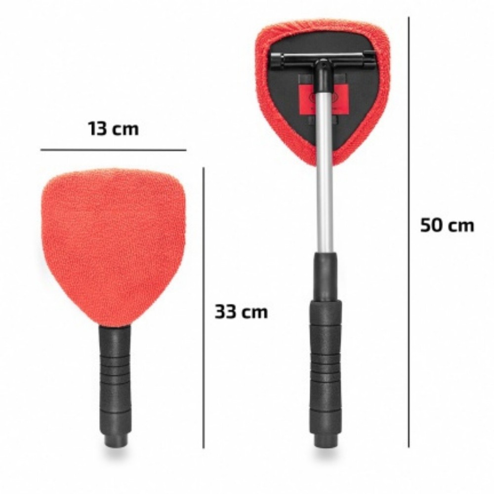 Car Window Cleaner Microfibre Extra Pad Washable Telescopic Handle 407630