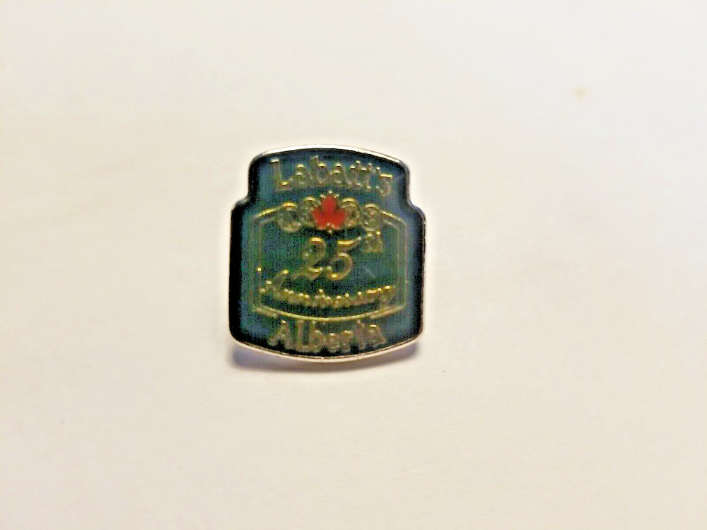 Labatts Beer 25th Anniversary Alberta Lapel Pin Button