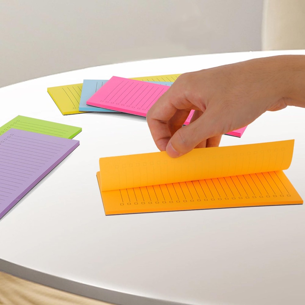 6 Pack Magnetic Notepads, Notepads Grocery List 6 pack, Multiple Colour