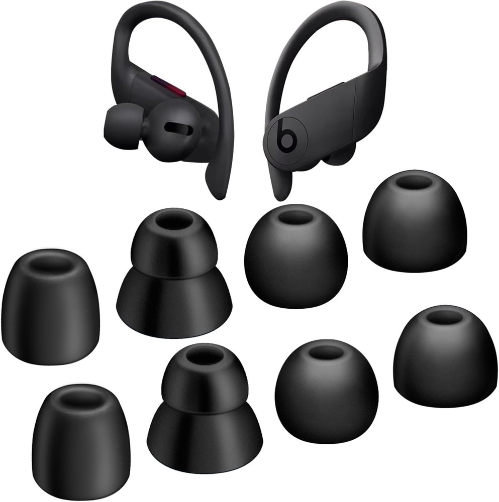 Replacement Eartips Compatible with Powerbeats Pro Wireless Earphone Black
