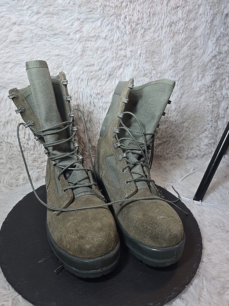Mens Combat Boots Green Size 6R