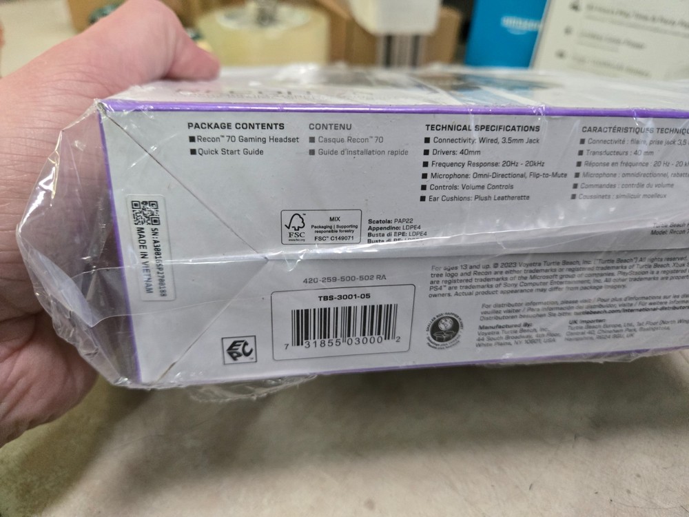 SEALED Turtle Beach Recon 70 Wired Headset for Xbox/PlayStation/Switch/PC