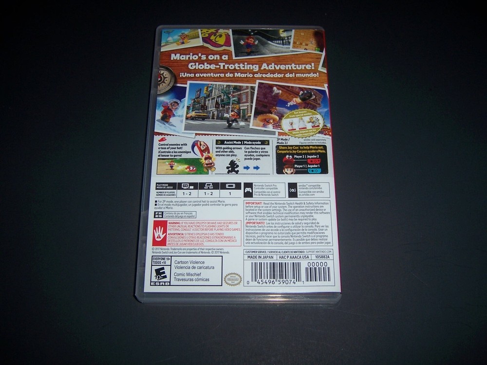 Authentic Replacement Case ONLY for SUPER MARIO ODYSSEY - Nintendo Switch Box