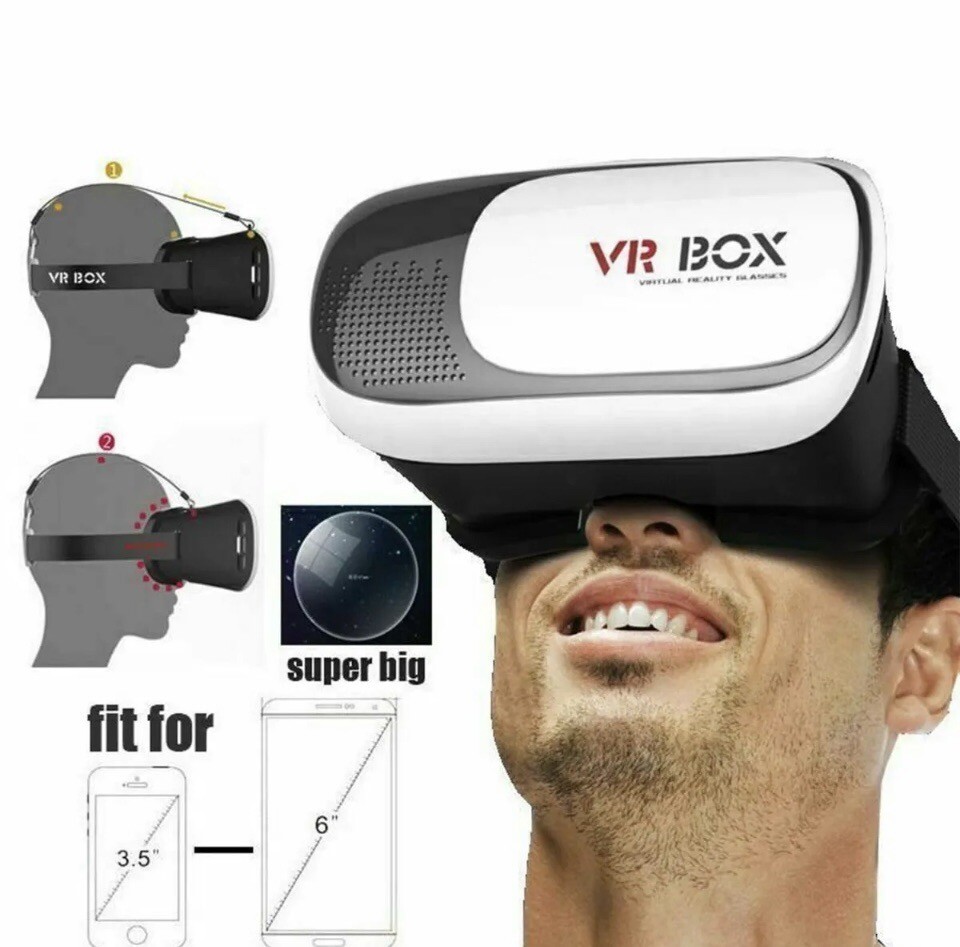 VR BOX Headset 2.0 Virtual Reality 3D Glasses Goggles for Android smartphone NEW