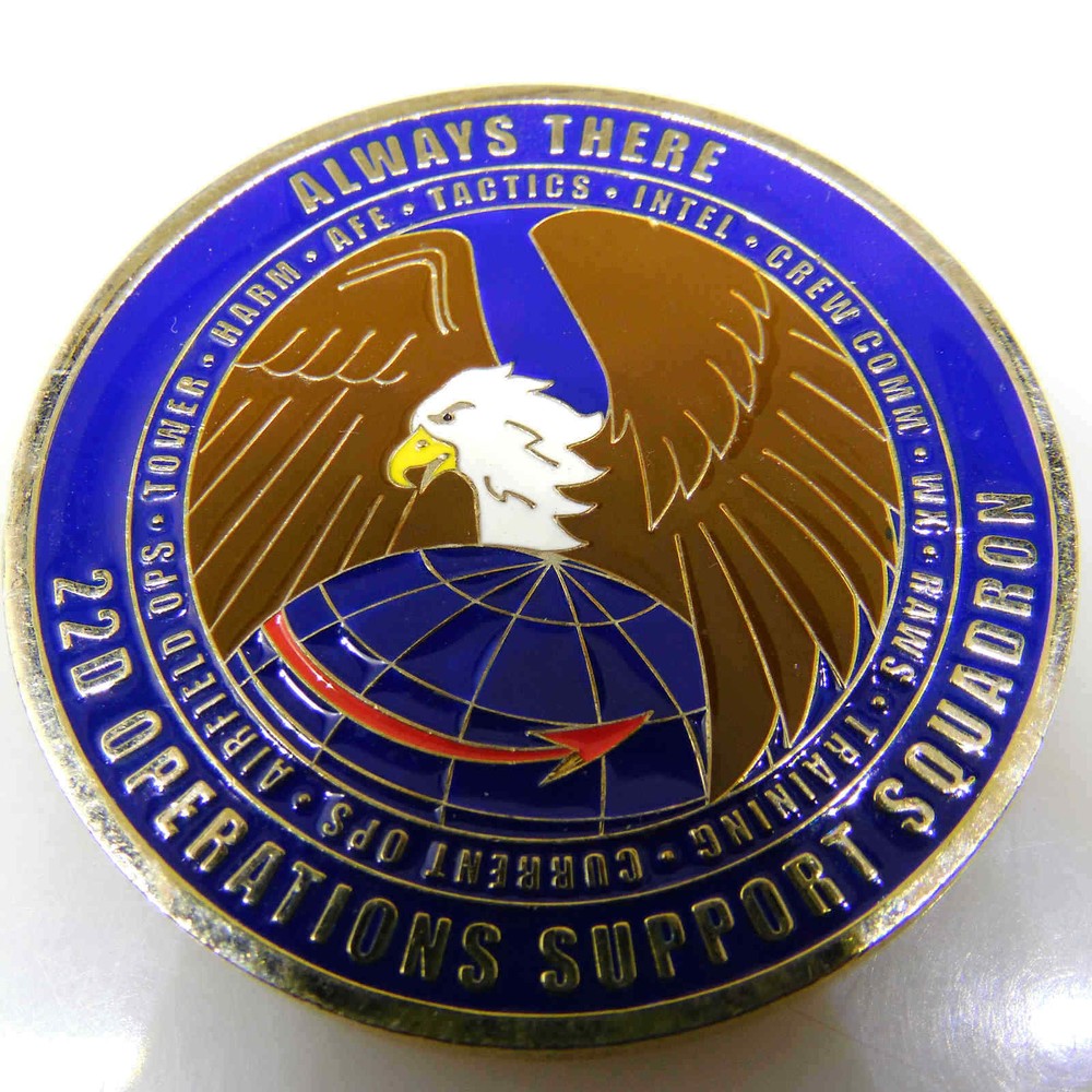 22D OPERATIONS SUPPORT SQUADRON COMMANDER CHALLENGE COIN