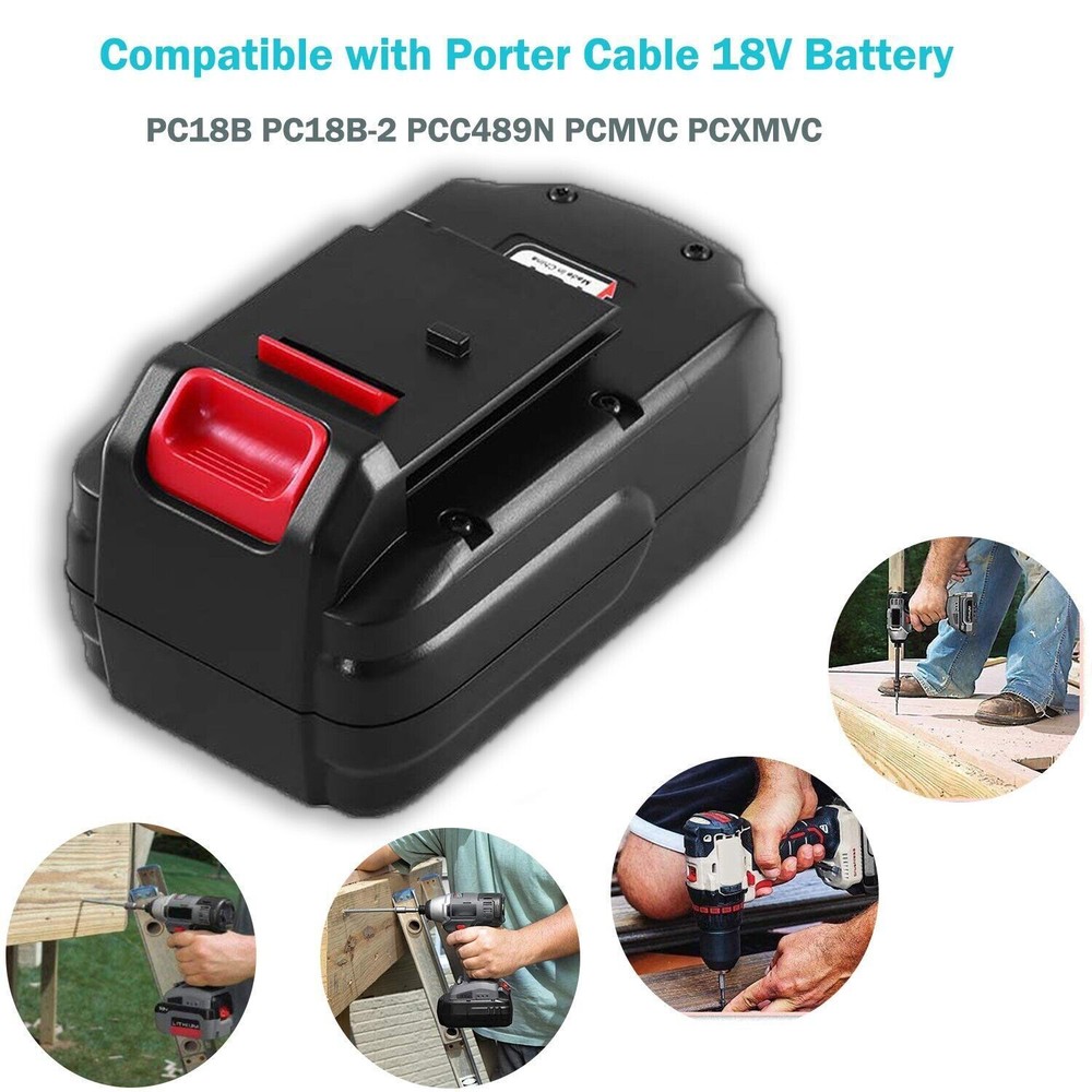 18V 18-Volt Battery Replace For Porter Cable PC18B Cordless Tools PC18BLX PC18BL