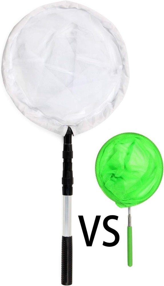 Professional Bug Catching Net with 14" Ring, 32" Depth & Extendable Handle