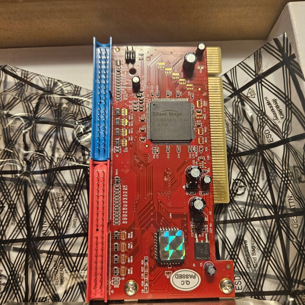 Silicon Image SiI680ATA ATA (SATA) Controller Card PCI Interface Board
