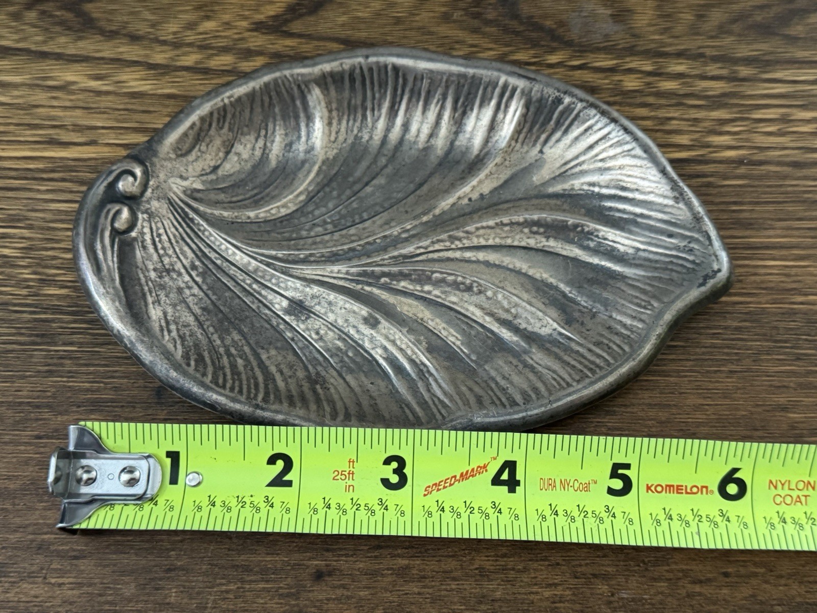 Poole sterling Silver leaf Tray dish Banana Leaf 440 Vintage