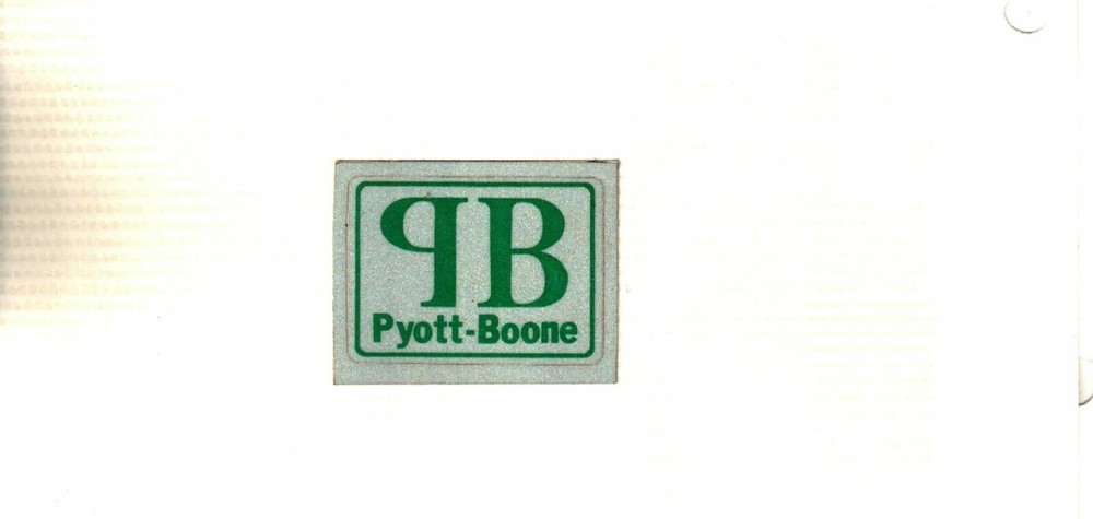 NICE OLD PYOTT-BOONE COAL MINING STICKER # 1371