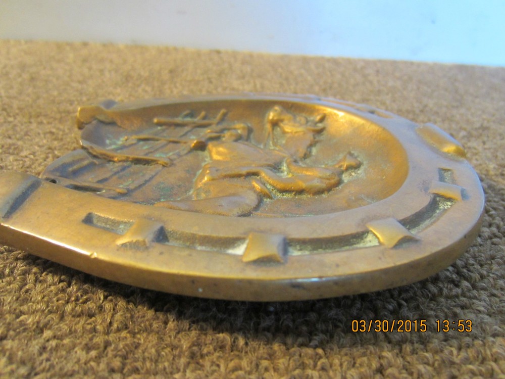 EQUESTRIAN STEEPLECHASE JUMPER BRONZE ASHTRAY