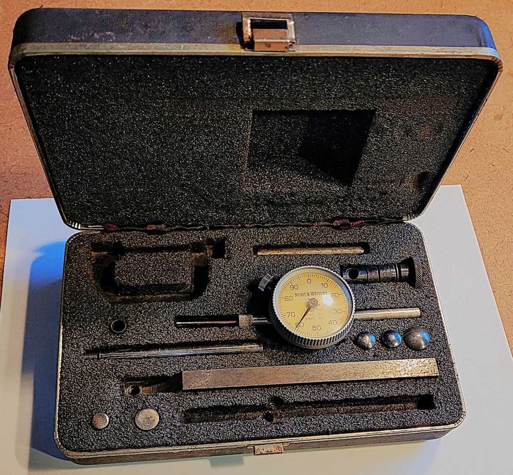 Pratt & Whitney Model 299 Dial Indicator wAccesories and Case