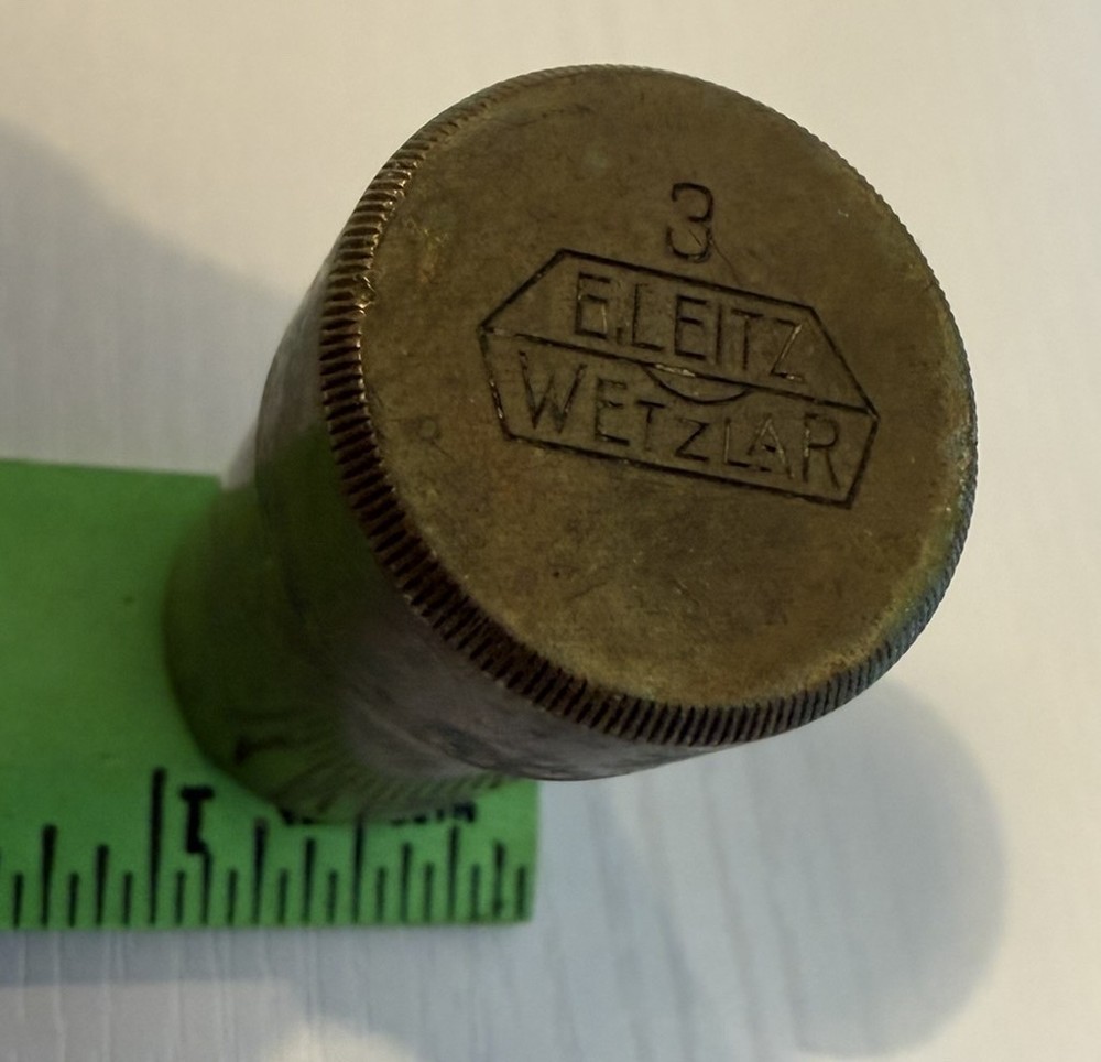 Canister ONLY for E. Leitz Wetzlar No. 3 Microscope Objective