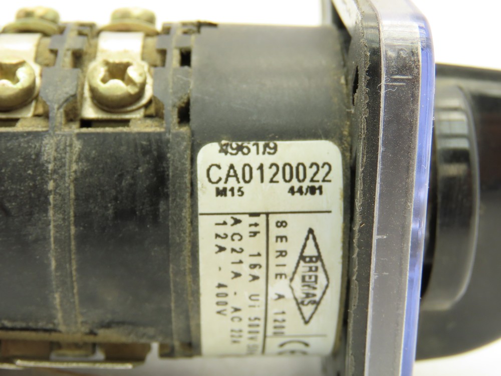 Bremas CA0120022 Cam Switch 12A 400V Ammeter Switch 1 Pole 3 Current Transformer