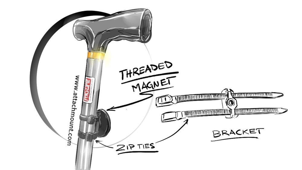 Magnetic Mount Kit For Walking Cane