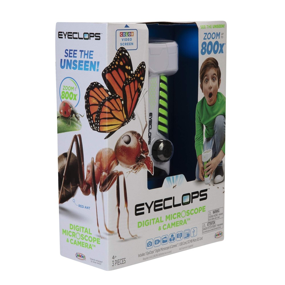 EyeClops Digital Microscope & Camera with Built in Color Screen -800X Zoom-
