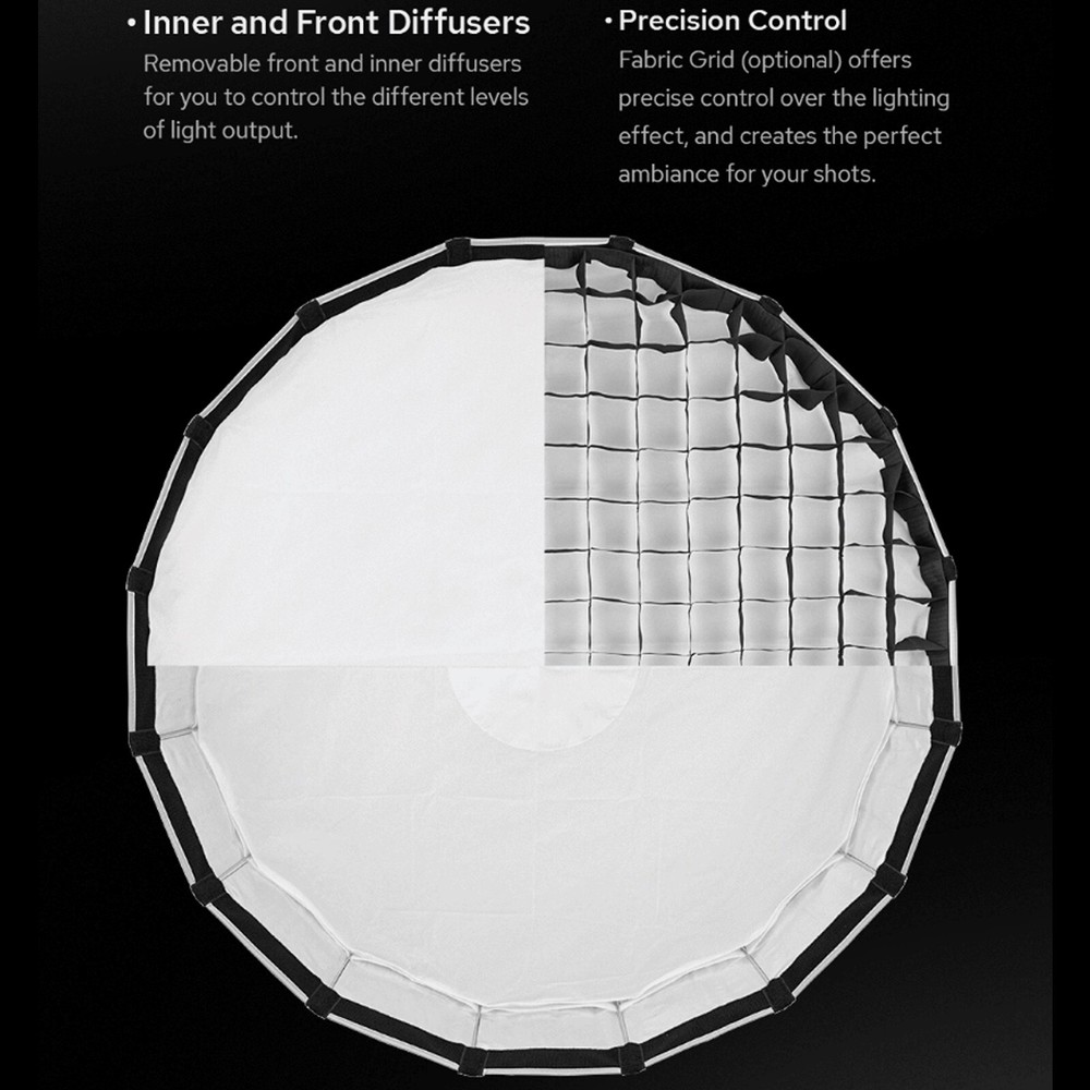 Godox S85T 85cm Umbrella Softbox Quick Release Soft Box Light Diffuser + Grid