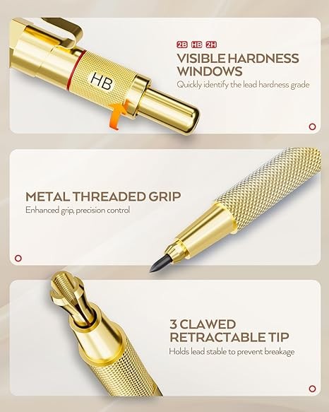 Metal Drafting Pencil Set