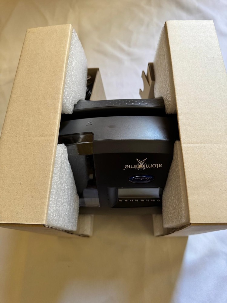 Lathem 1600E Atomic Time Traditional Punch Clock with Power Adapter & User Guide