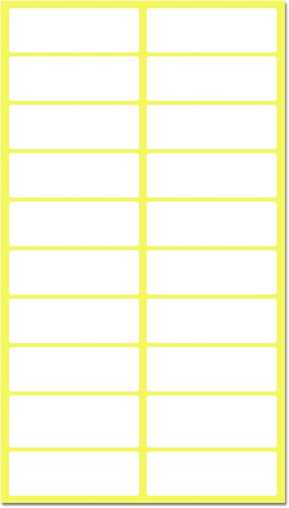 500 Pack, 1.5" x 0.5" - File Folder Labels Stickers, Matte White