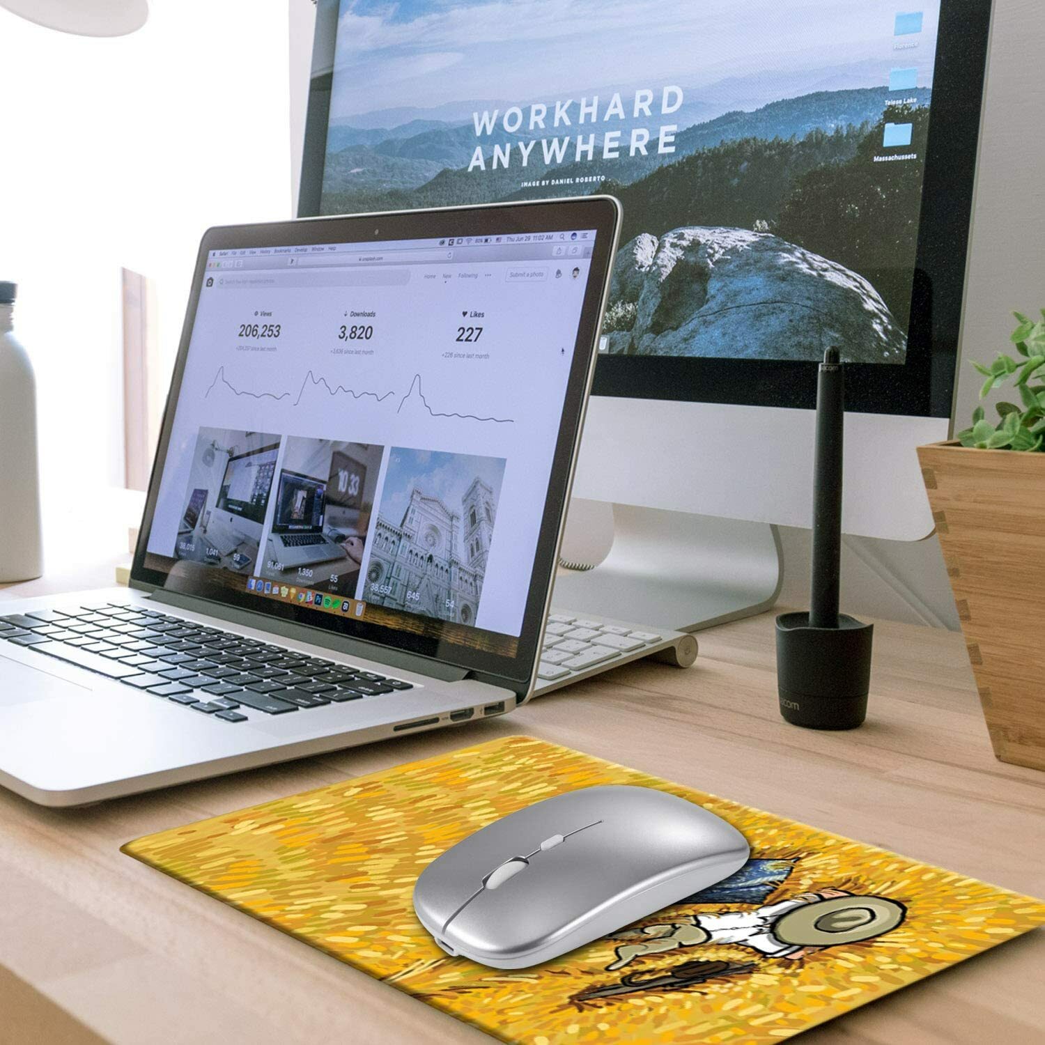 Bulk A-SUB Sublimation Blank Mouse Pad White 66 Ct 3mm Gaming Mousepad 9.4"x7.9"