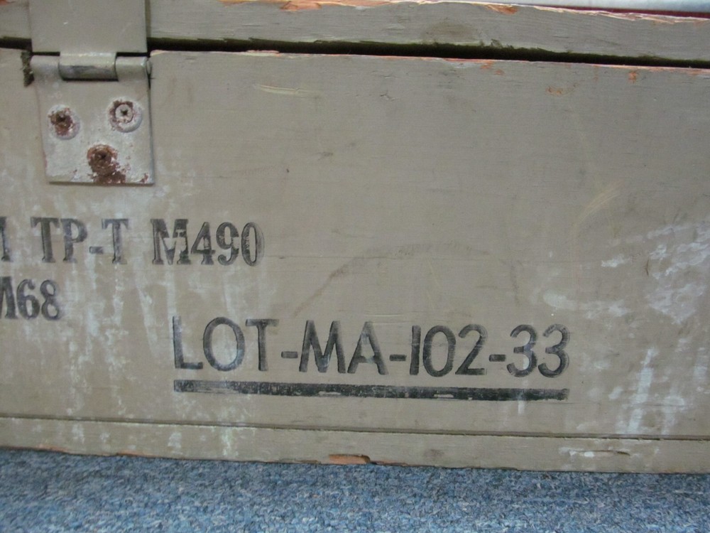 Vintage Empty Ammunition Crate 45" X 14" Crate