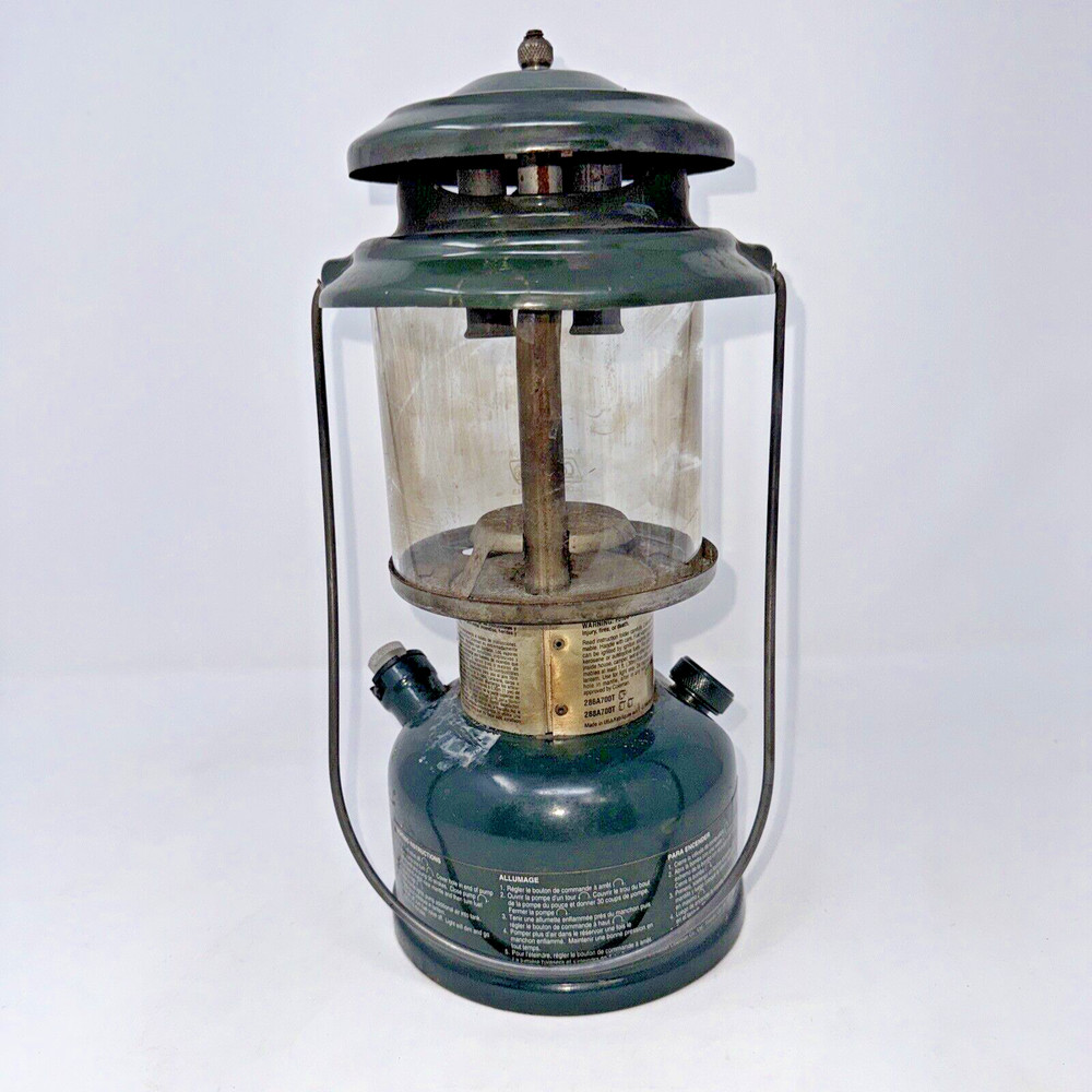 Vintage 1993 Coleman 288 Adjustable Two Mantle Lantern with Storage Case