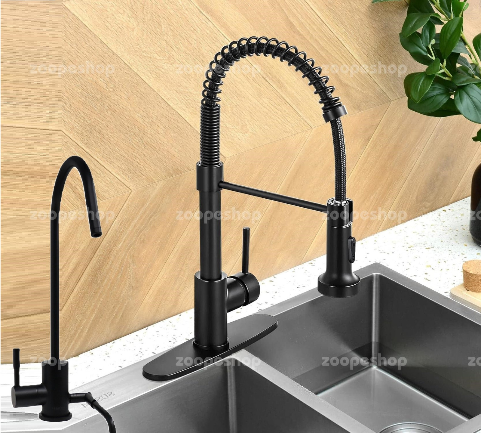12" Kangen Enagic Ionizer Faucet Installations kit included - Matte Black