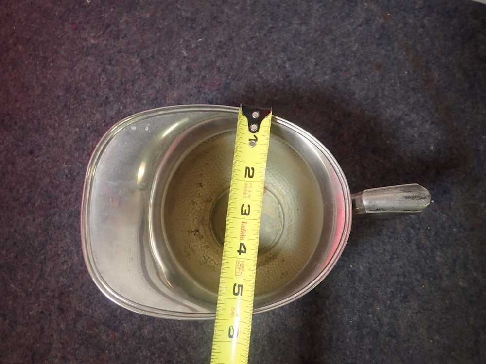 Vintage Mid Century EPNS Hammered Silver Plate Water Pitcher MM Co.