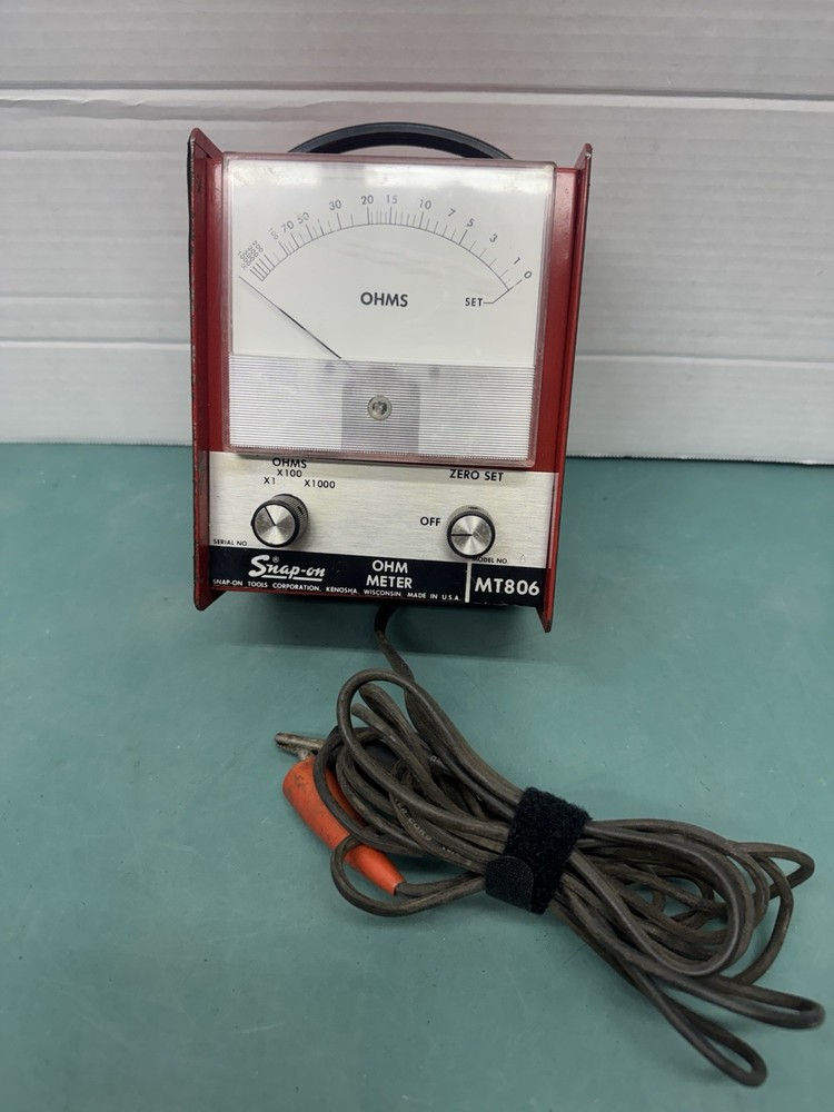 Vintage Snap On MT806 Ohm Meter Fully Functional!!