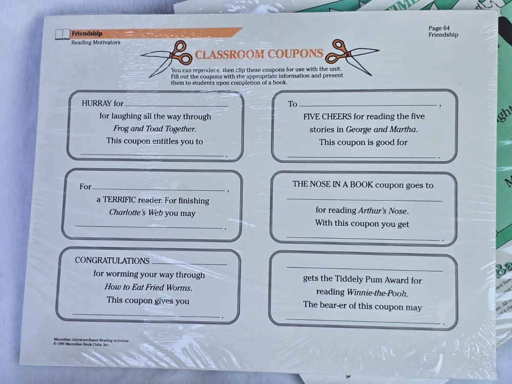 Macmillan 1990s Learning Material Reading Activities Lot Bundle Vintage