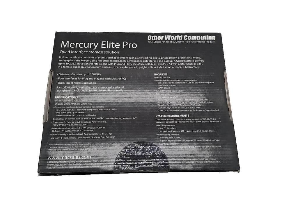 OWC Mercury Elite Pro Quad Interface 3.5" 1TB (SATA) Data Storage Backup