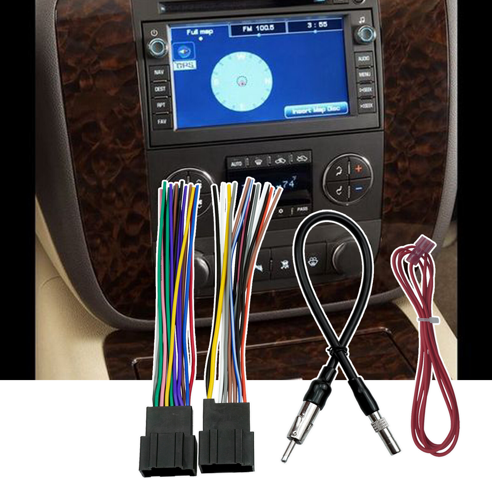 Stereo Harness & Antenna Adapter for 06-17 GM/Chevy Aftermarket Wire Plug Kit