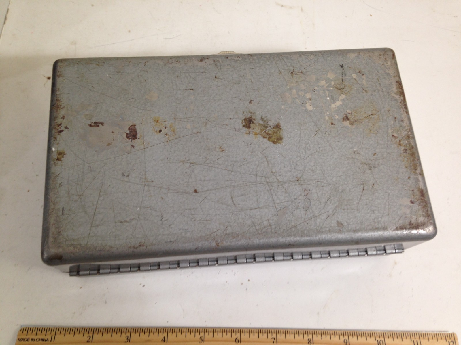 Vintage Dremel Model No 2 KIT Cat. No 222 No 2 metal box BOX ONLY gray hammered