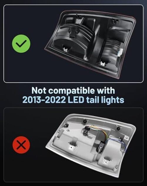 Tail Light Assembly Left Driver Side Compatible with Dodge Ram 1500 Left Side