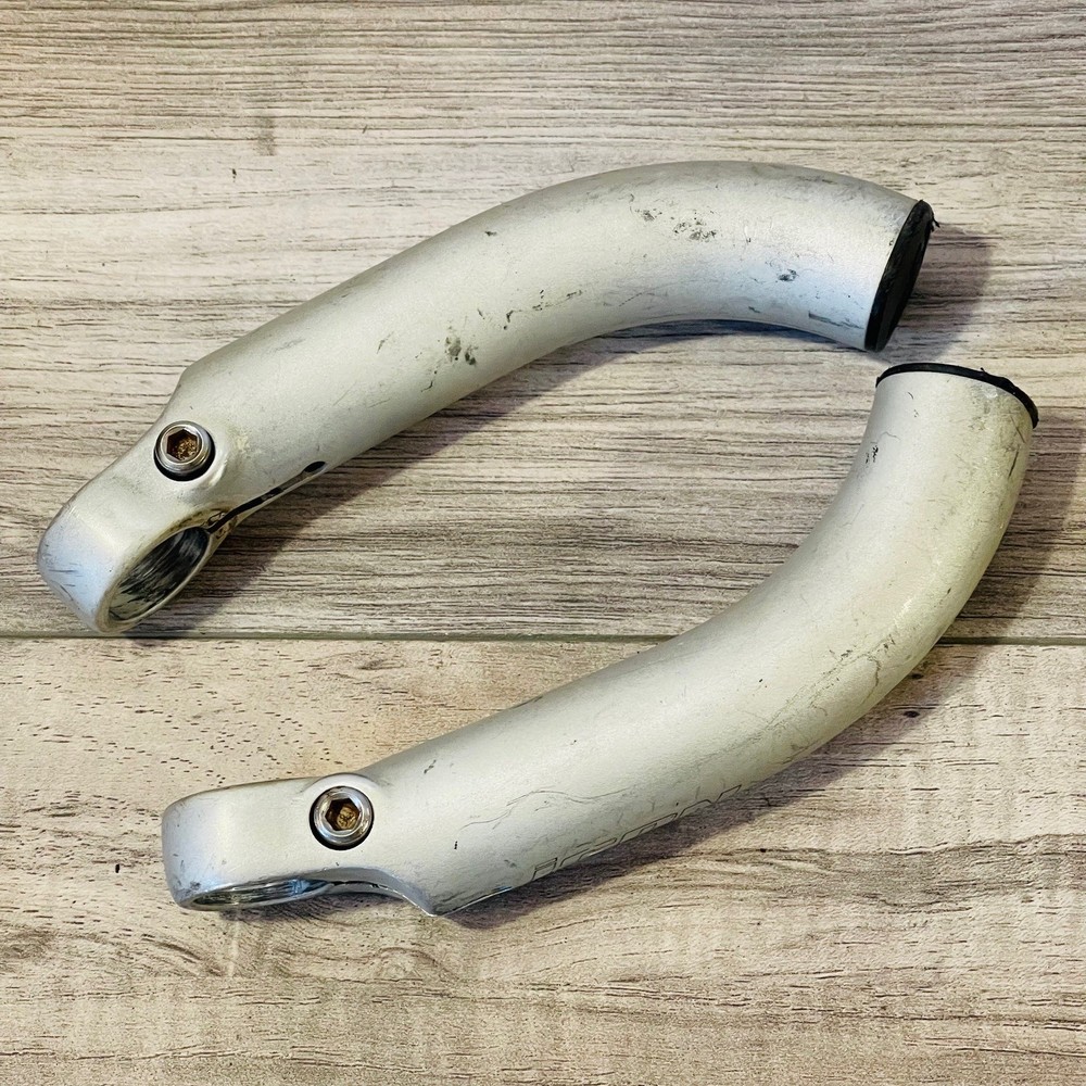 Icon Trek Silver Anodized Bar Ends Oversized Short Bend