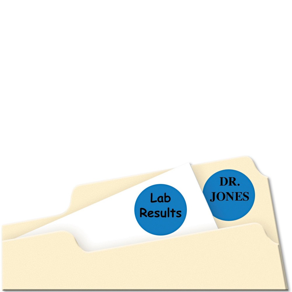 Avery Printable Self-Adhesive Removable Color-Coding Labels, 0.75", Dark Blue