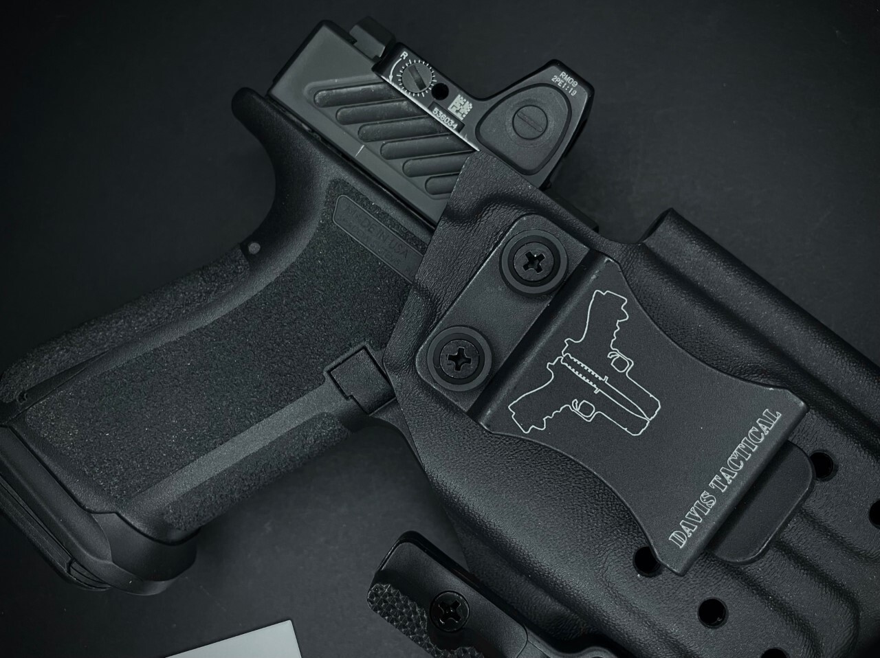 Davis Tactical IWB Light Bearing Kydex Holster For Glock 19//19X/23/32/45 TLR-7